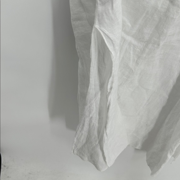 Terzo Millennio Italian Linen Maxi Dress NWT Size Small White - Picture 7 of 7